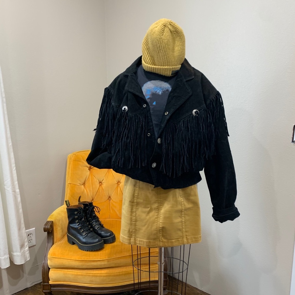 Vintage 80s western leather jacket
